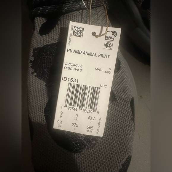 adidas Originals NMD Human Race x Pharrell Animal Print Sz  Ash Black ID1531 - Picture 11 of 11